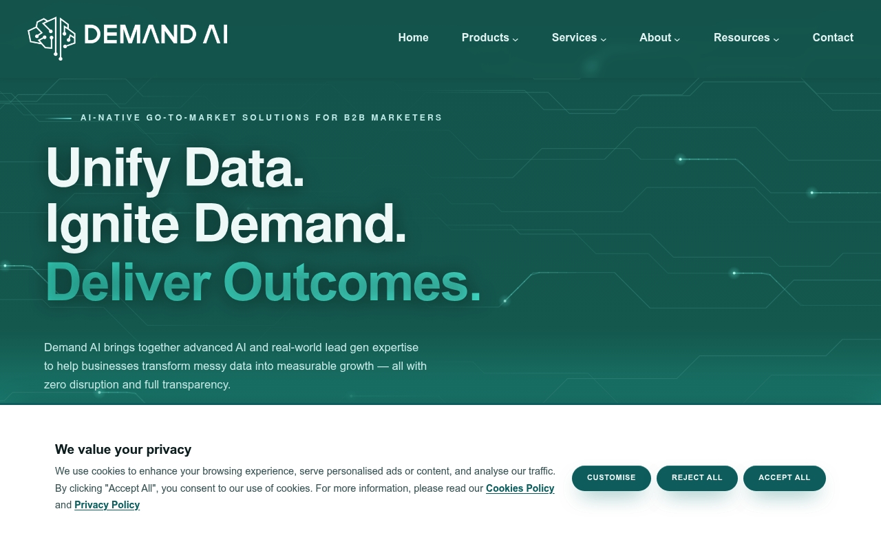 Demand AI website
