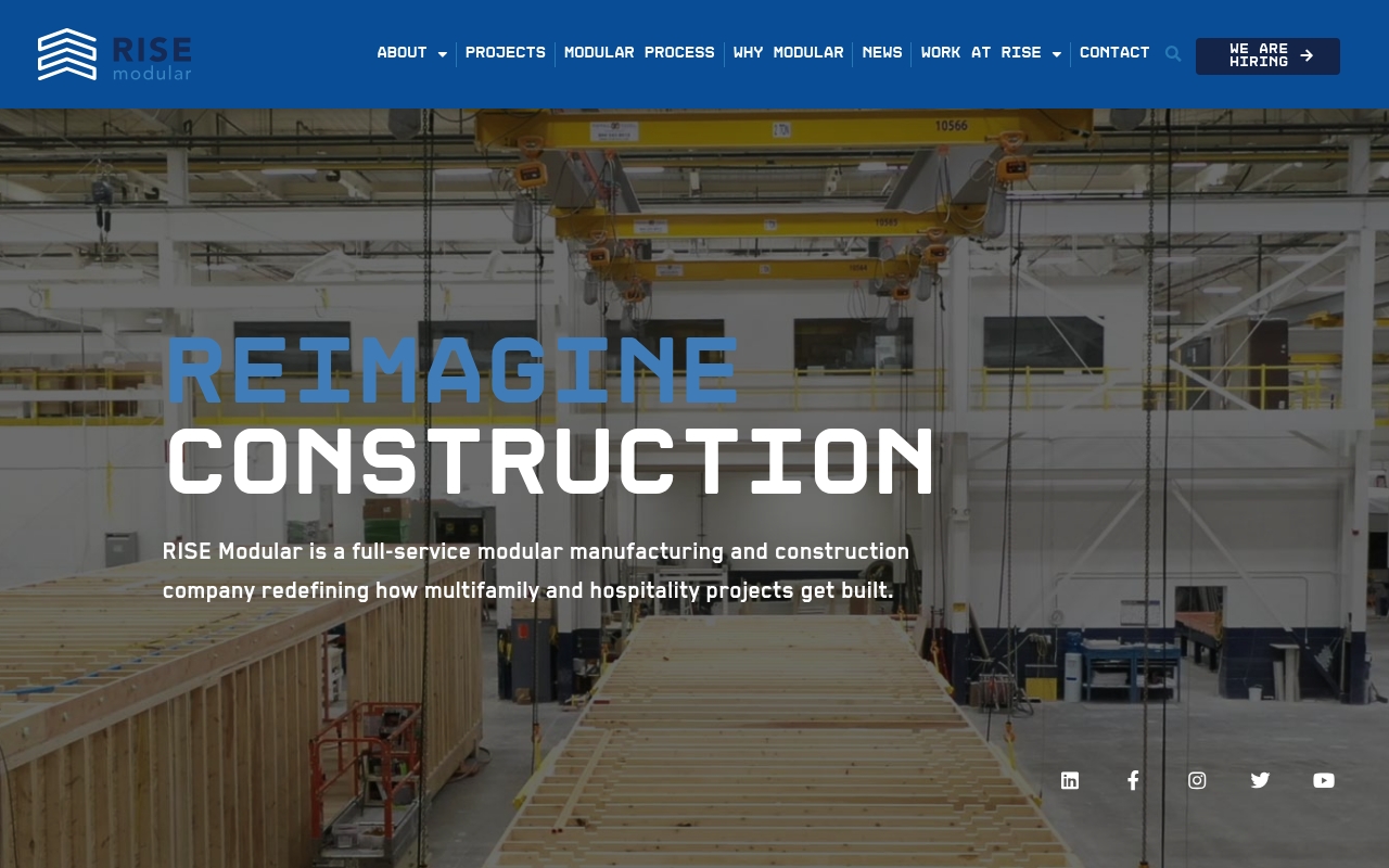 Rise Modular website