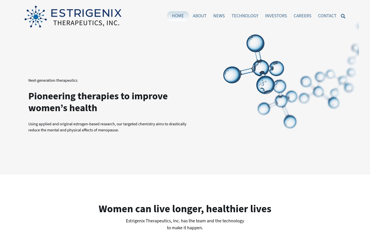 Estrigenix Therapeutics website