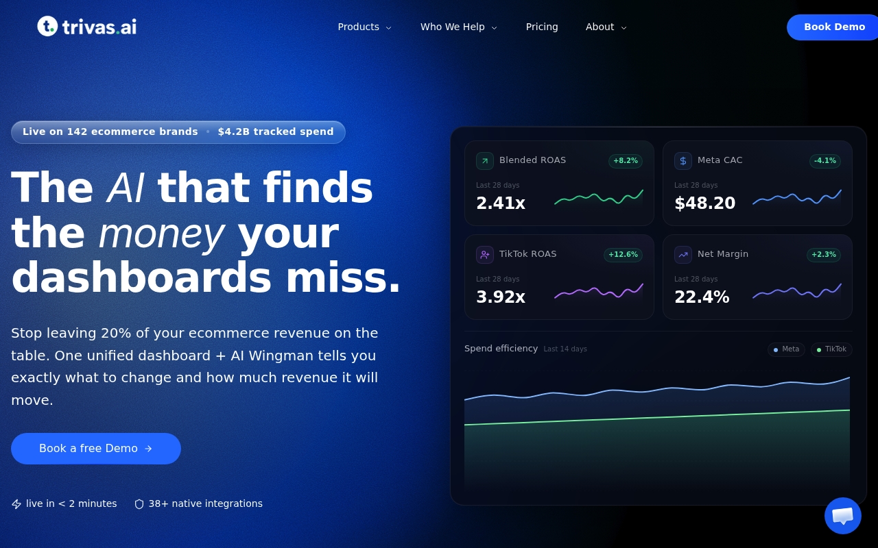 Trivas.ai website