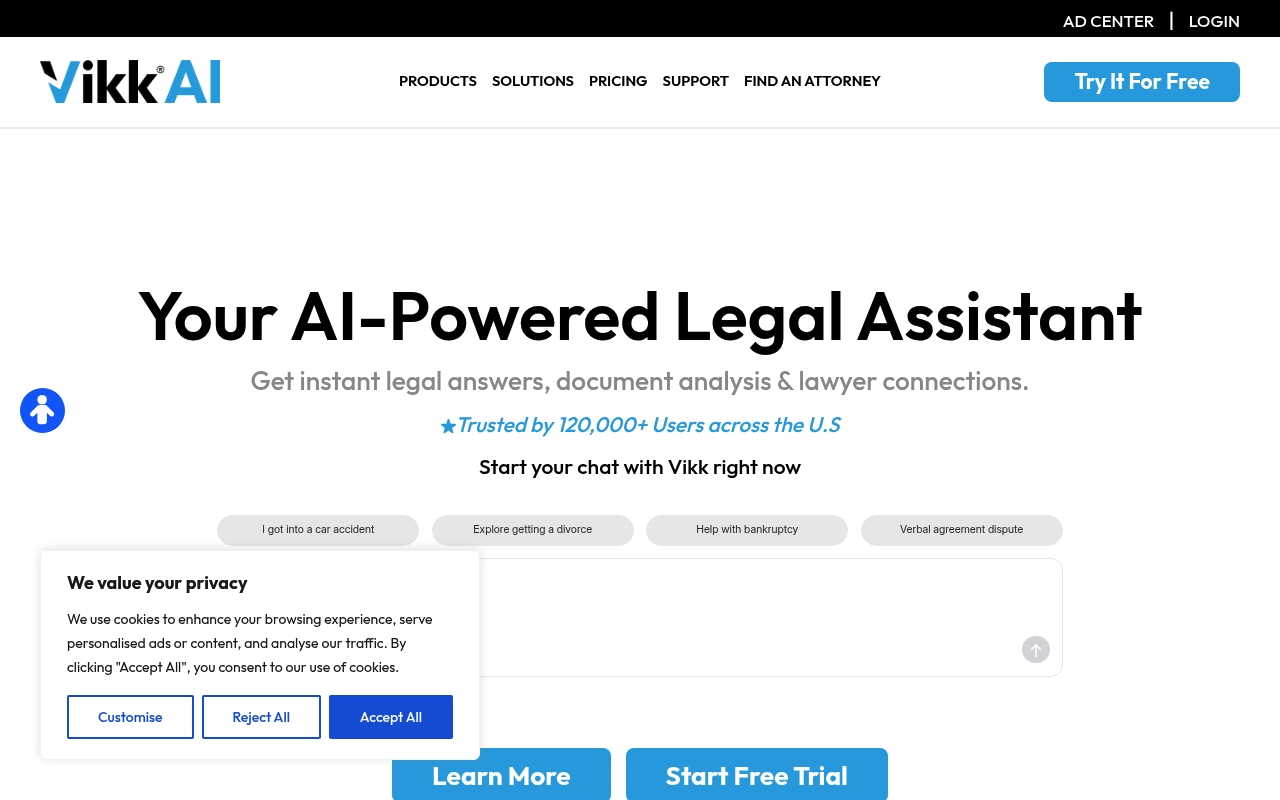 Vikk AI website