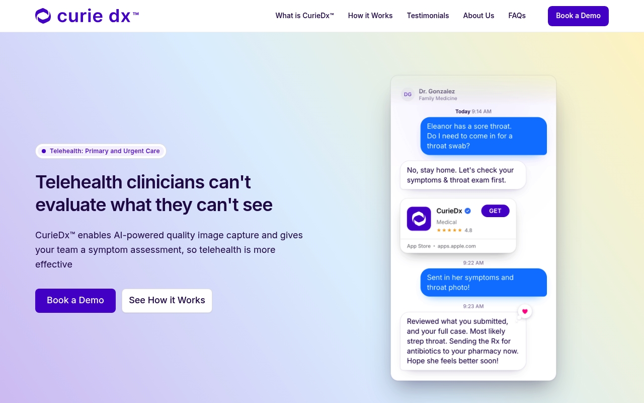 CurieDx website