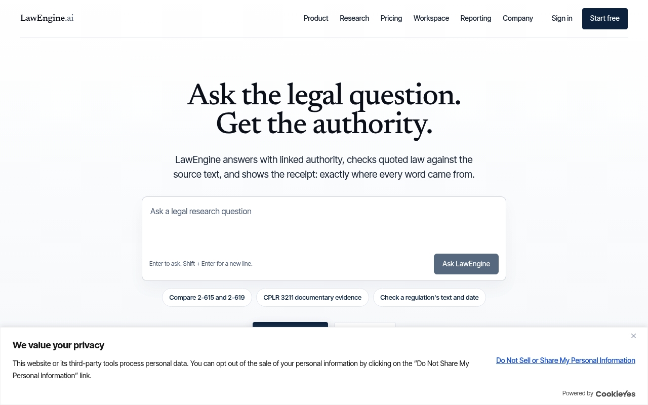 LawEngine website