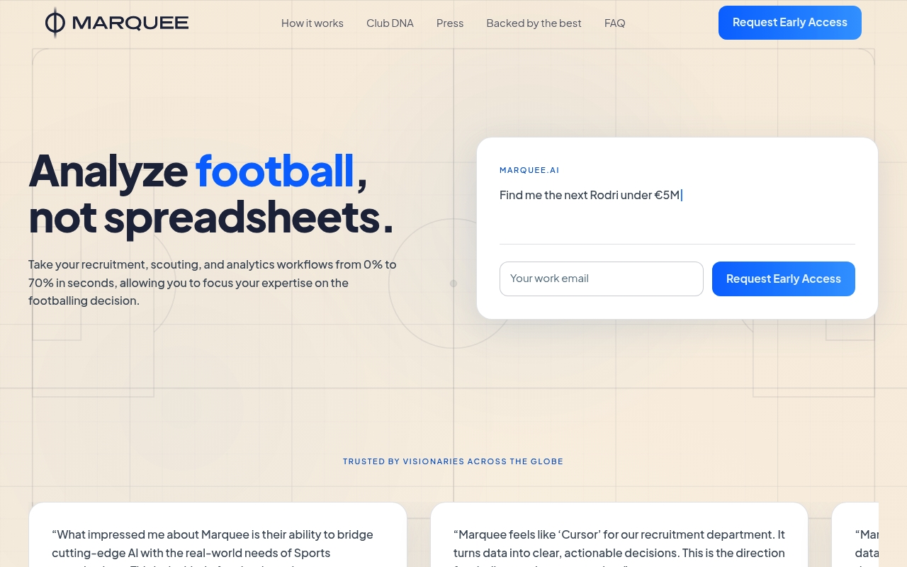 Marquee website