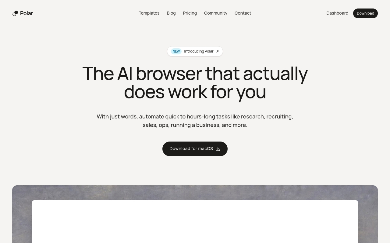 Polar website