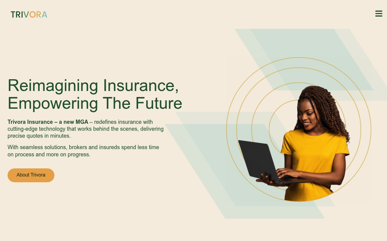 Trivora Insurance website