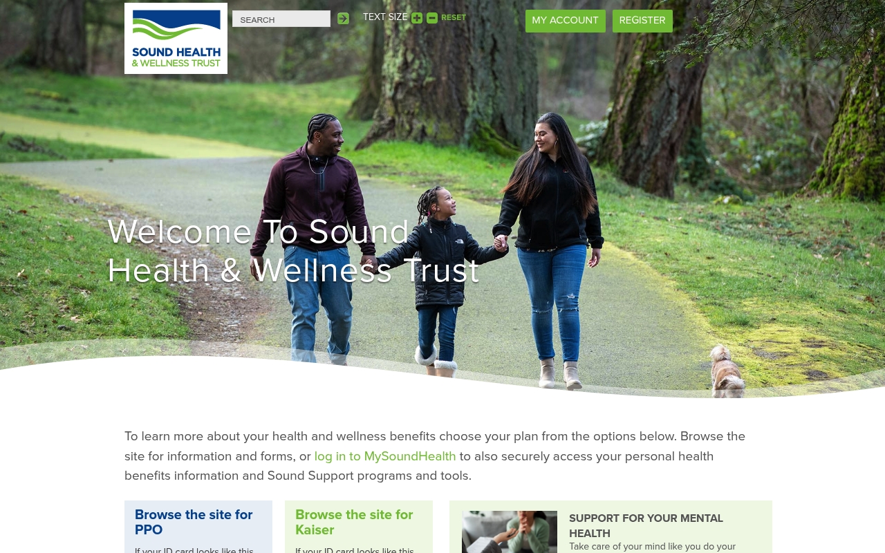 Sound Health & Wellness Center website