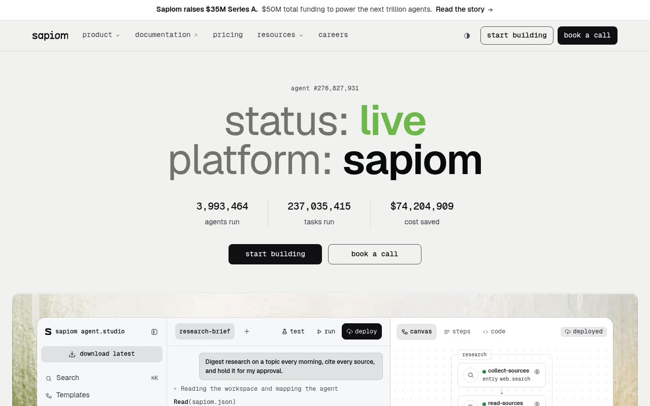 Sapiom website