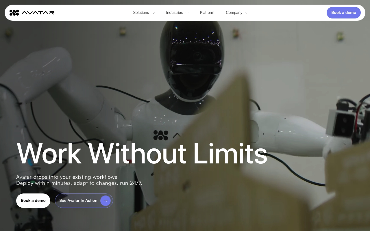 Avatar Robotics website