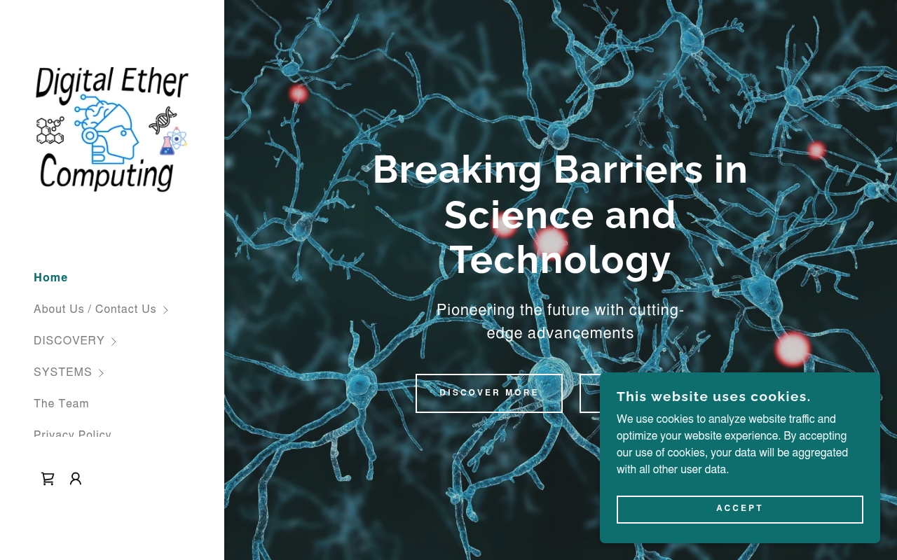 Digital Ether Computing website
