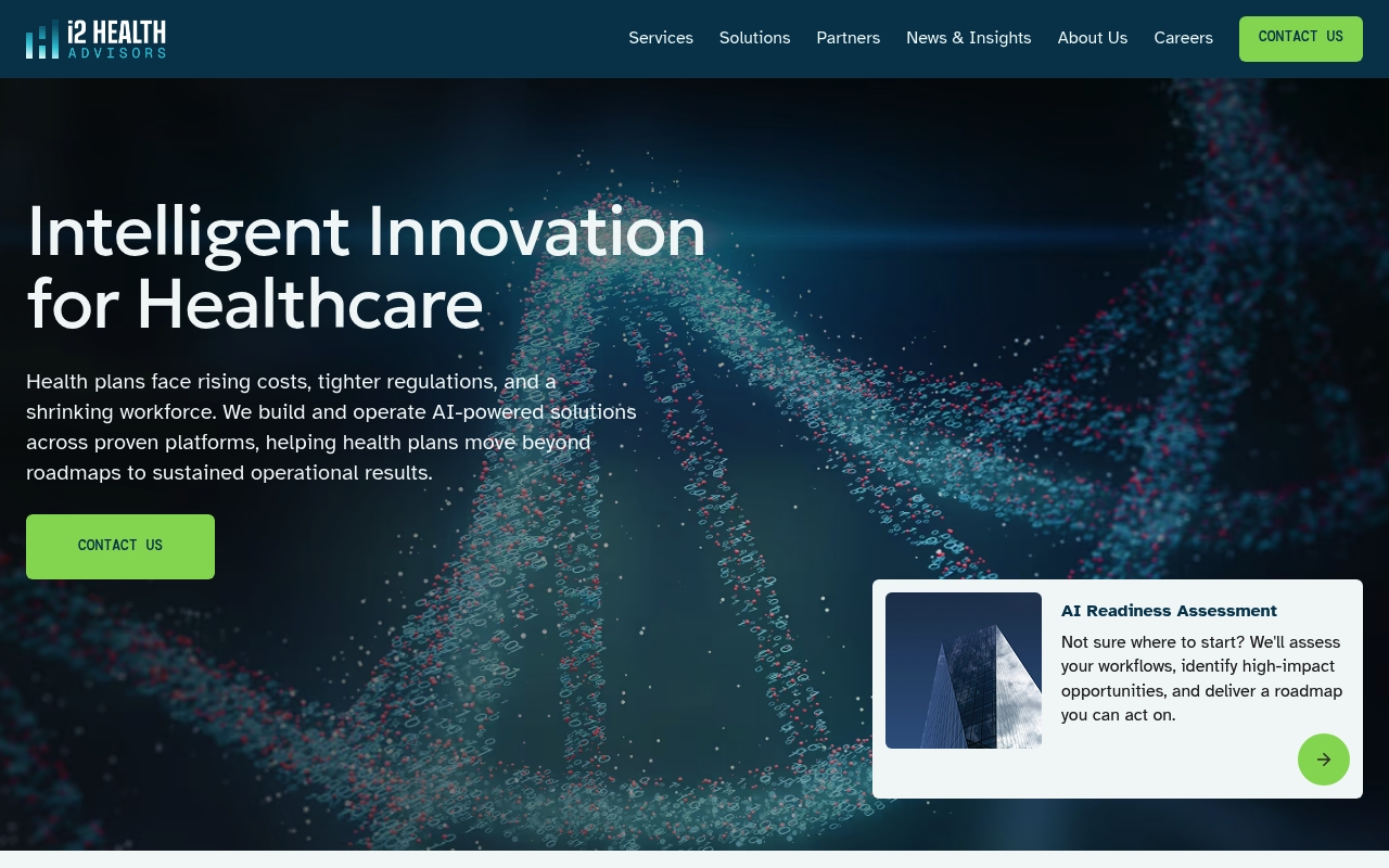 i2 Health Advisors website