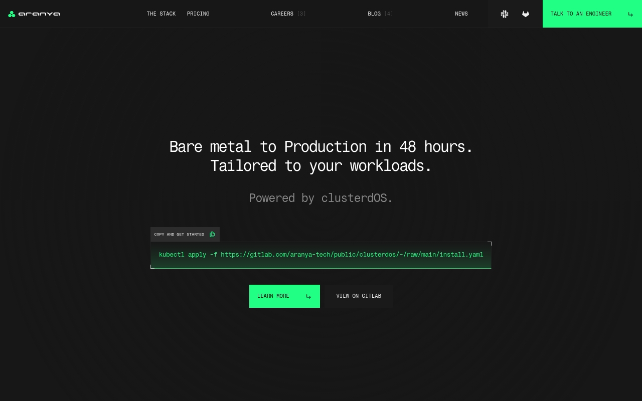 Aranya website