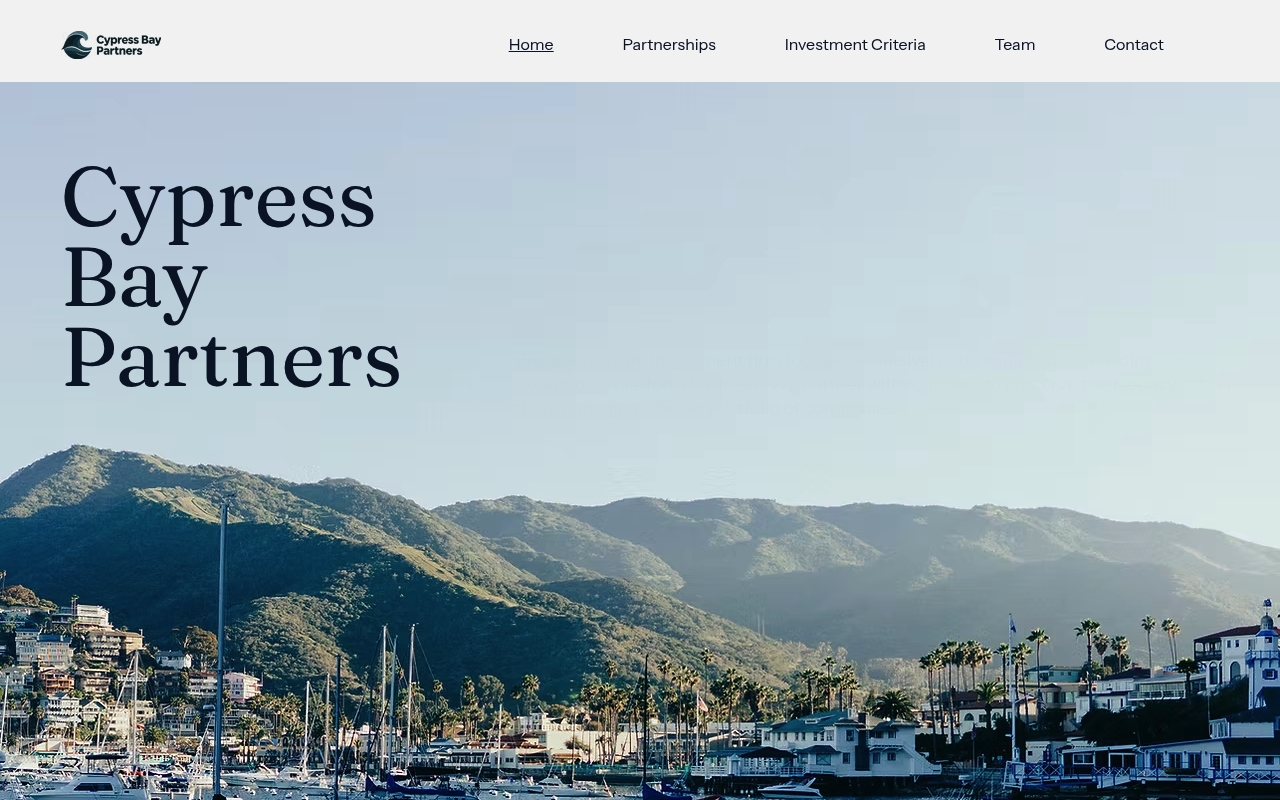 Cypress Bay Partners website