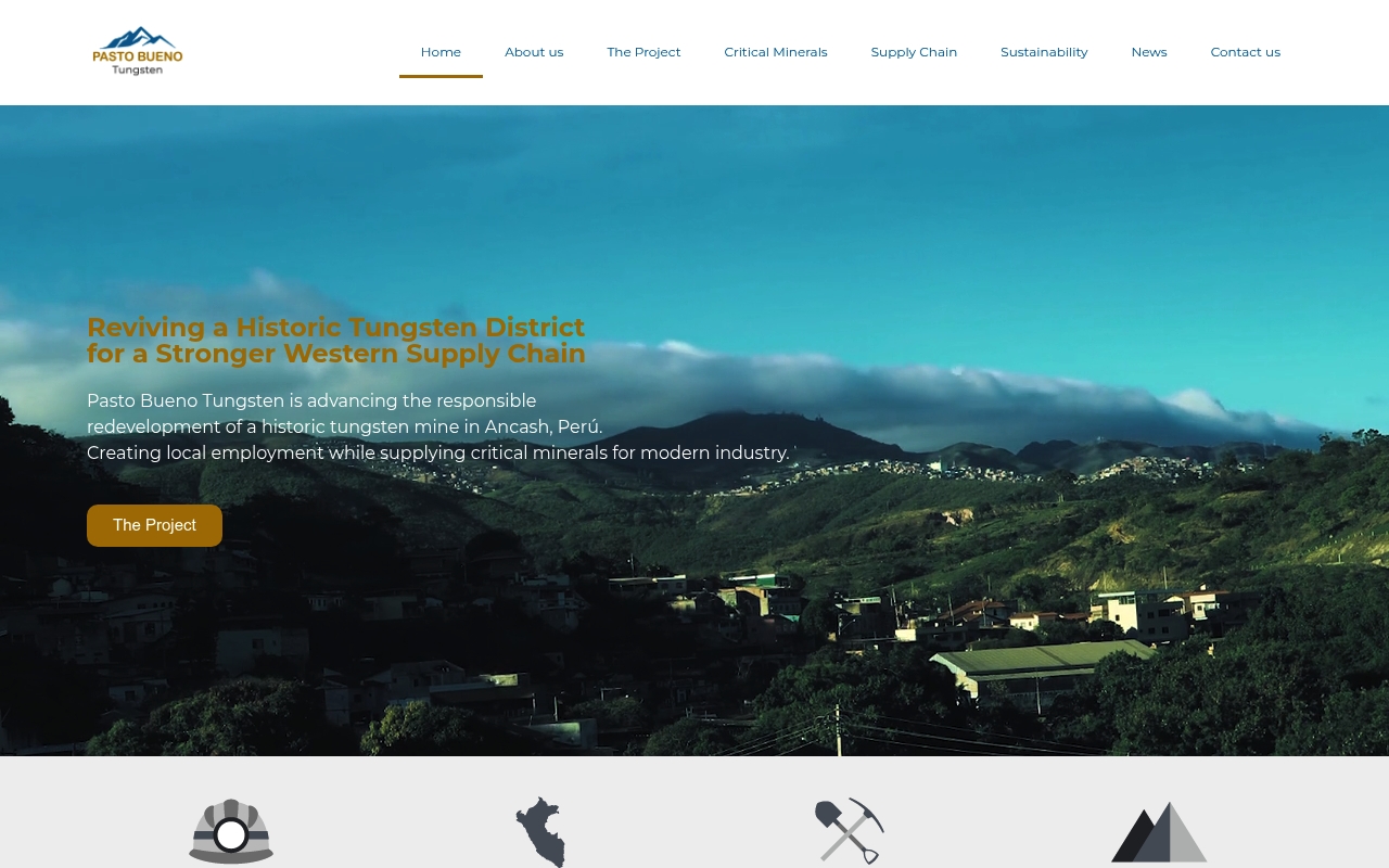 Pasto Bueno Tungsten website