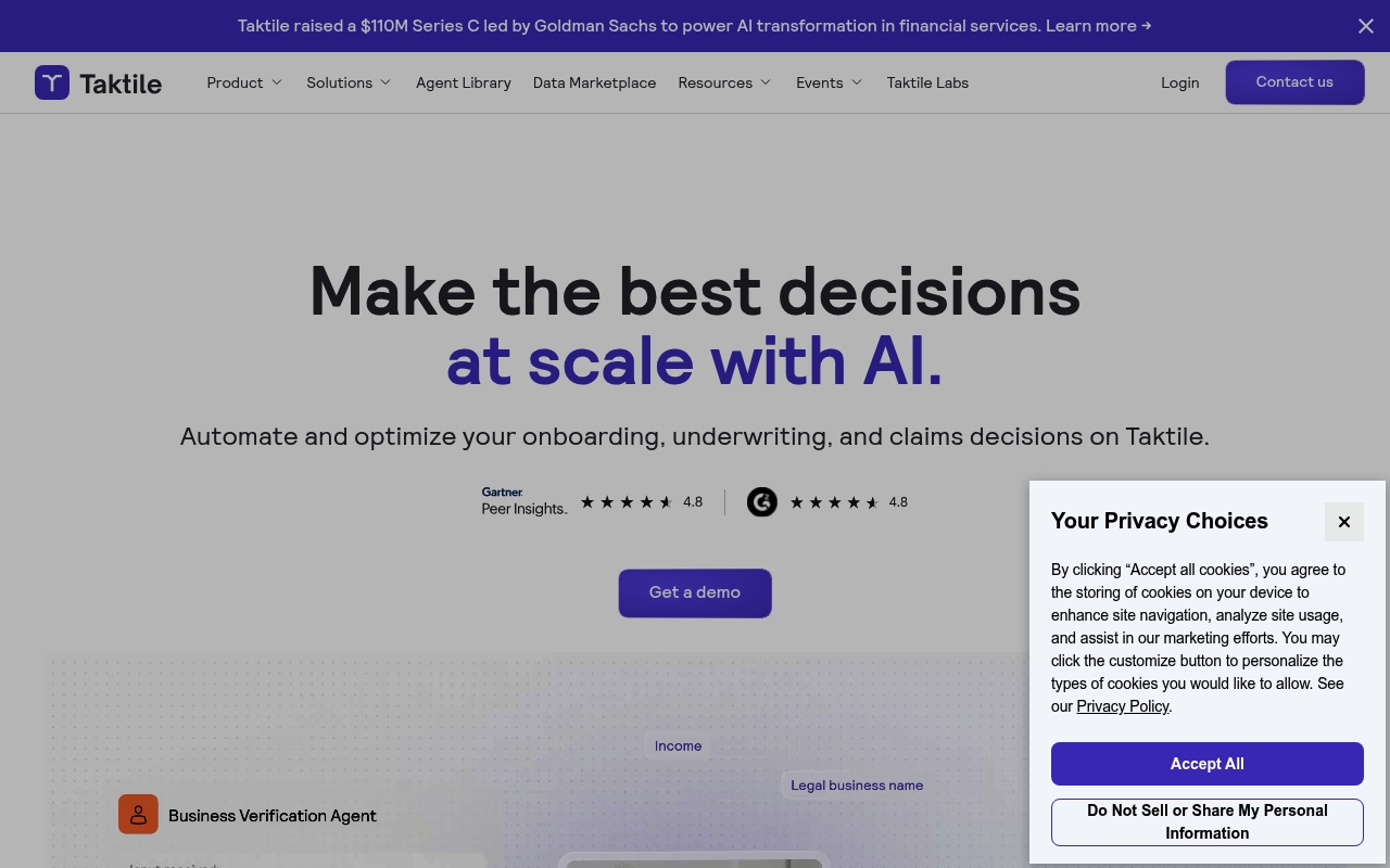 Taktile website