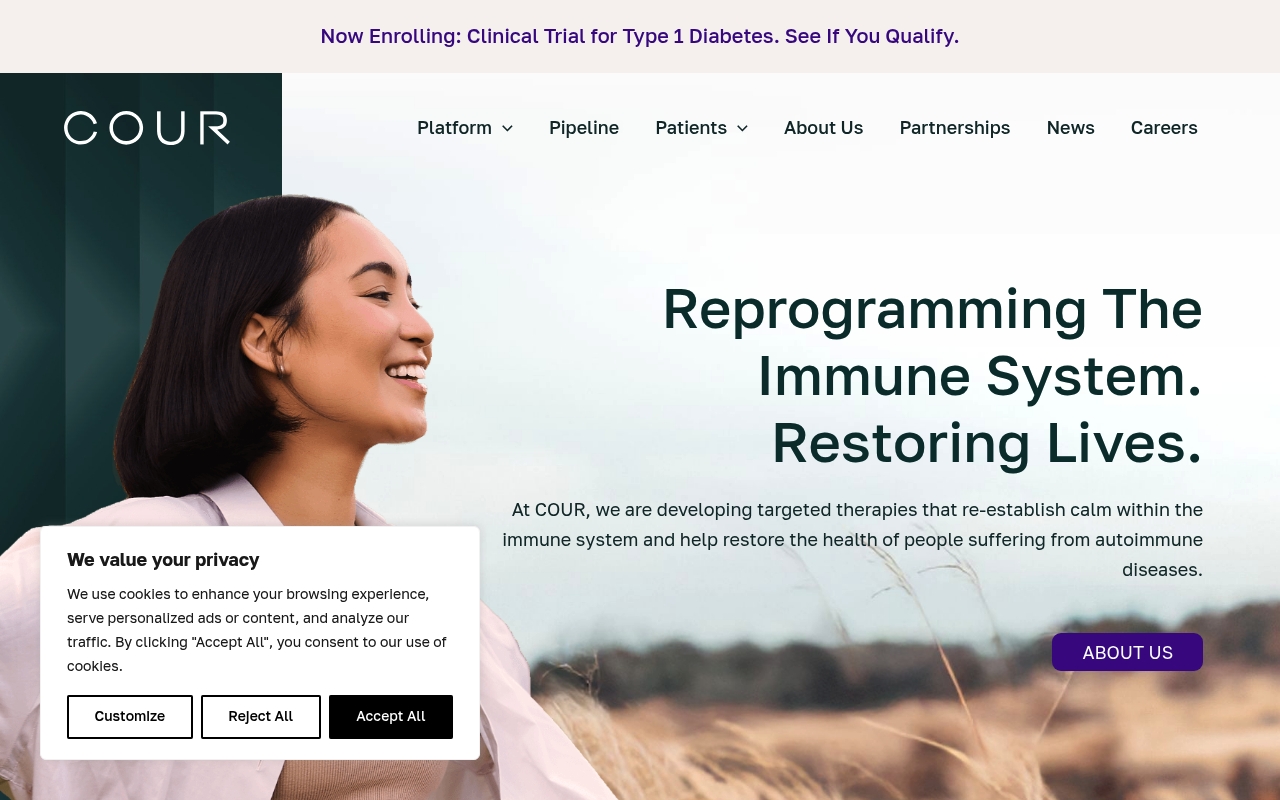 Cour Pharmaceuticals Development website