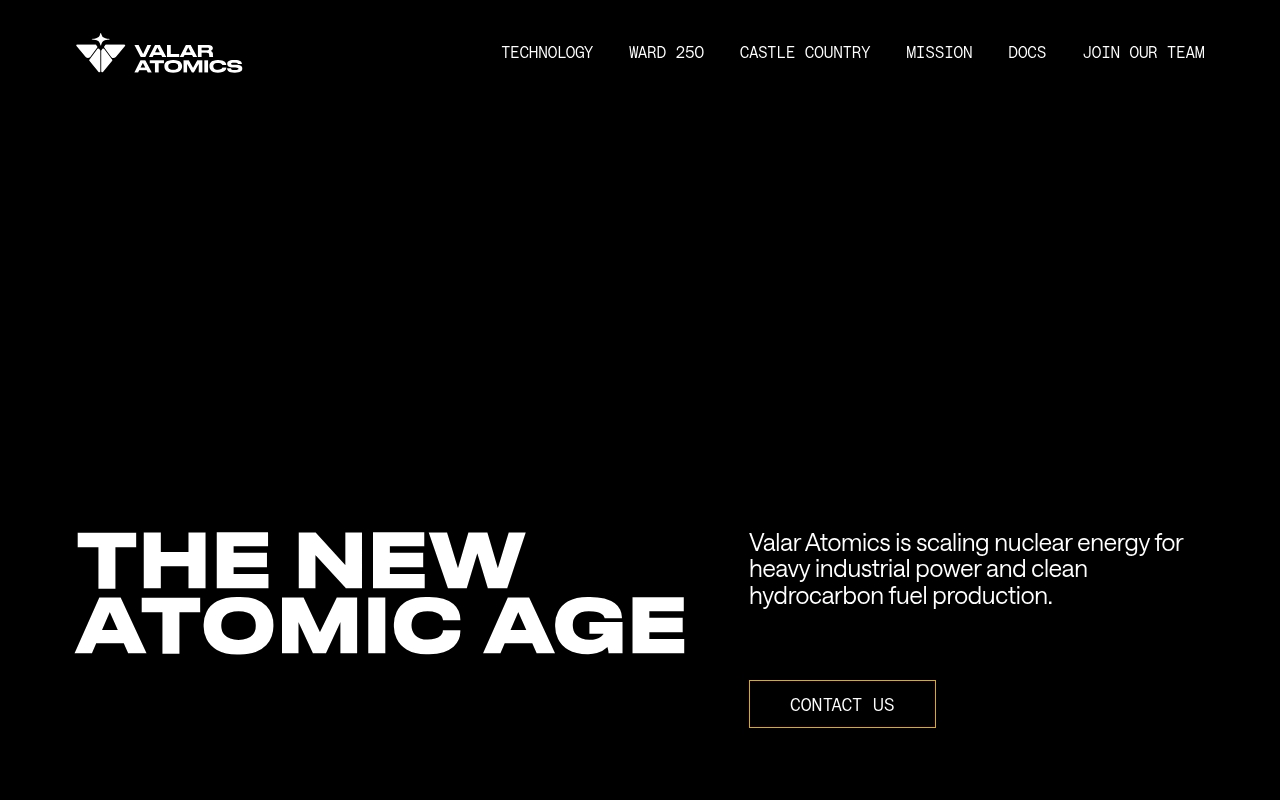 Valar Atomics website
