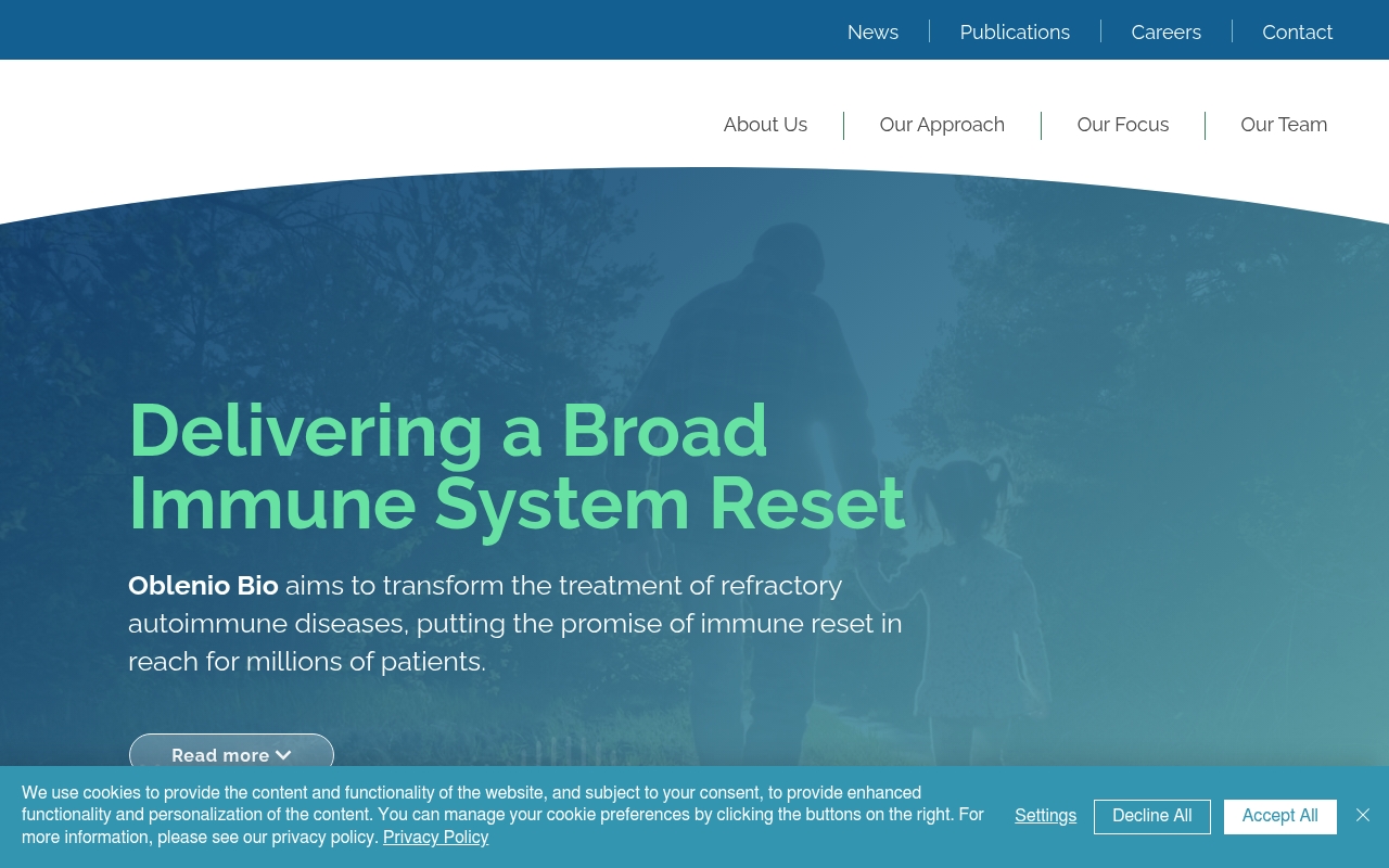 Oblenio Bio website