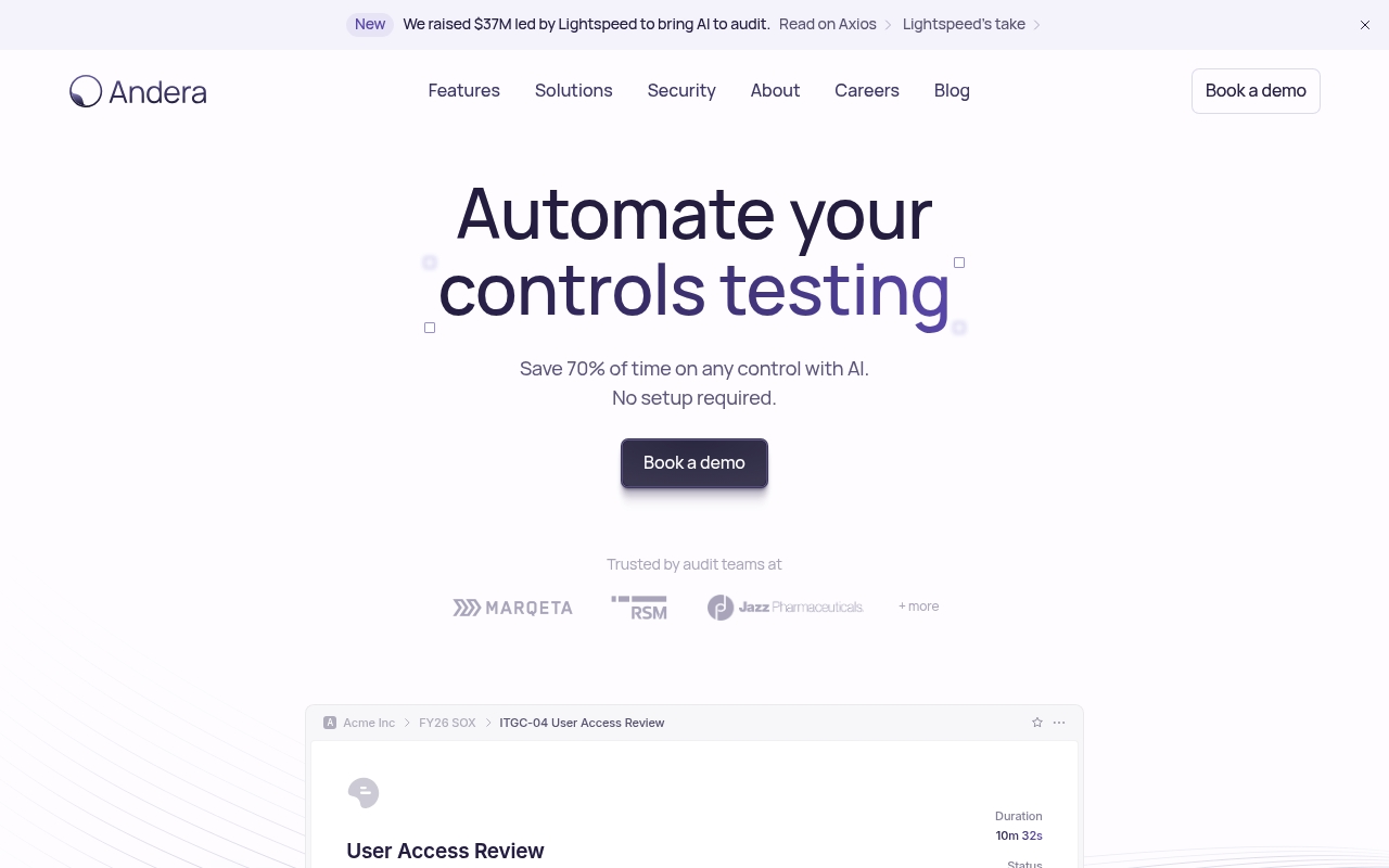 Andera website