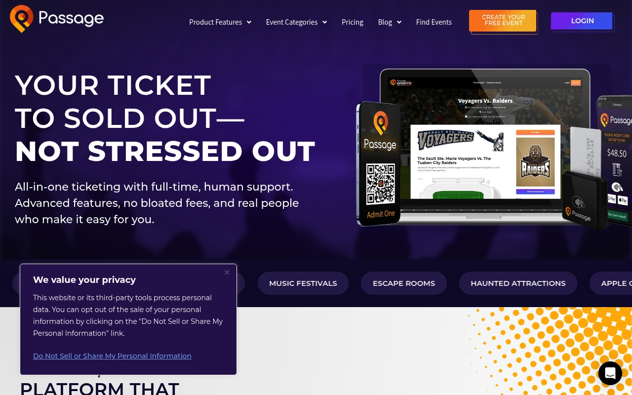 Passage website