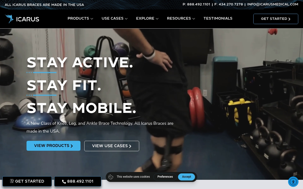 Icarus Medical Innovations website