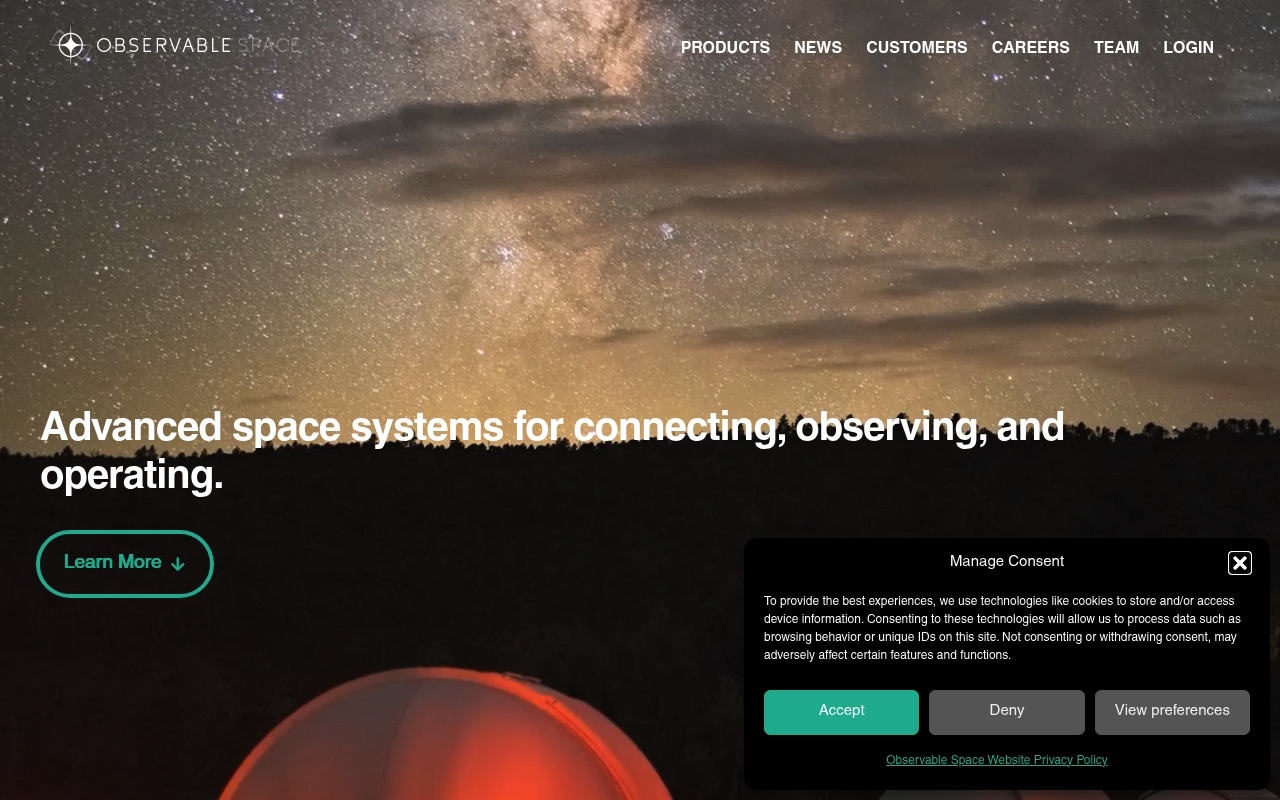 Observable Space website