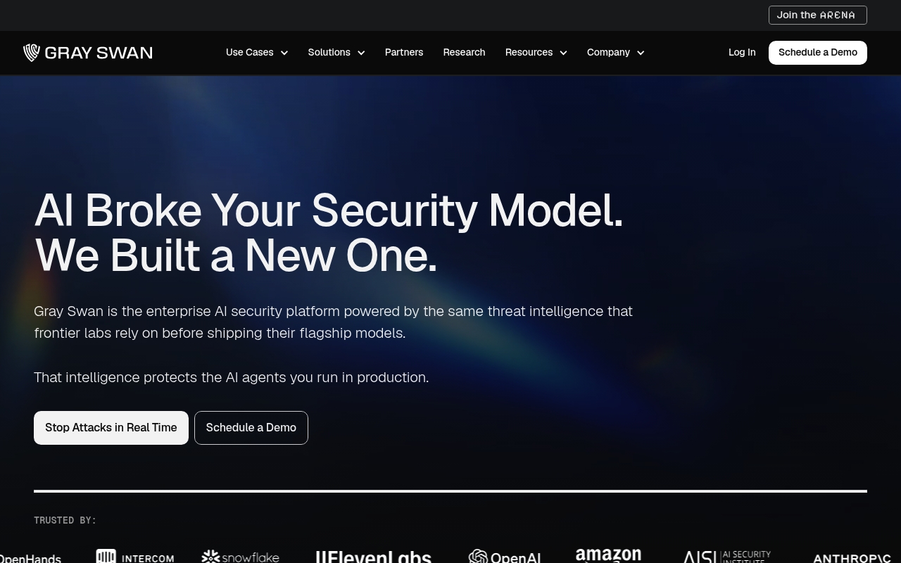 Gray Swan AI website