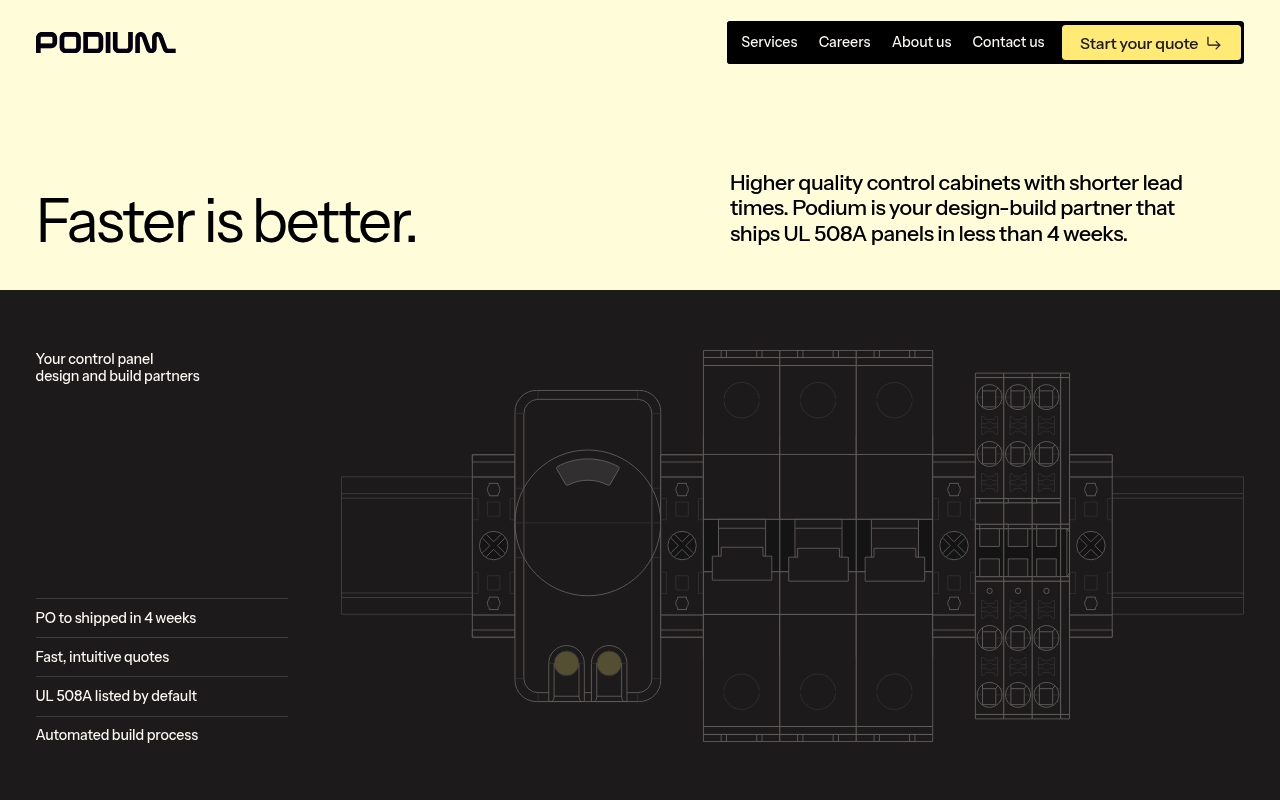Podium Automation website
