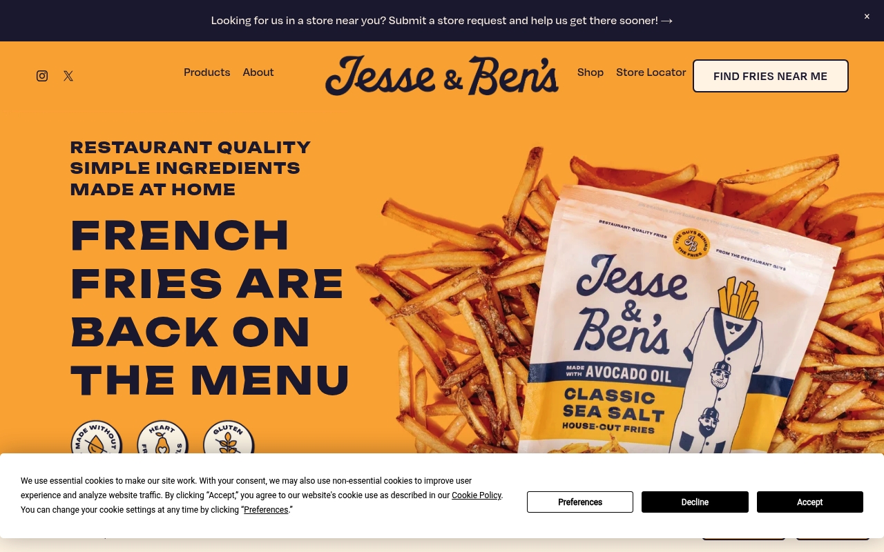 Jesse & Ben's website
