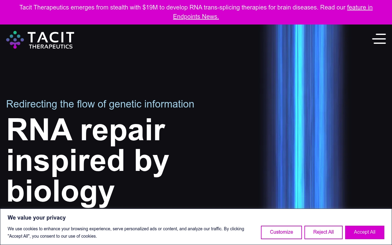 Tacit Therapeutics website