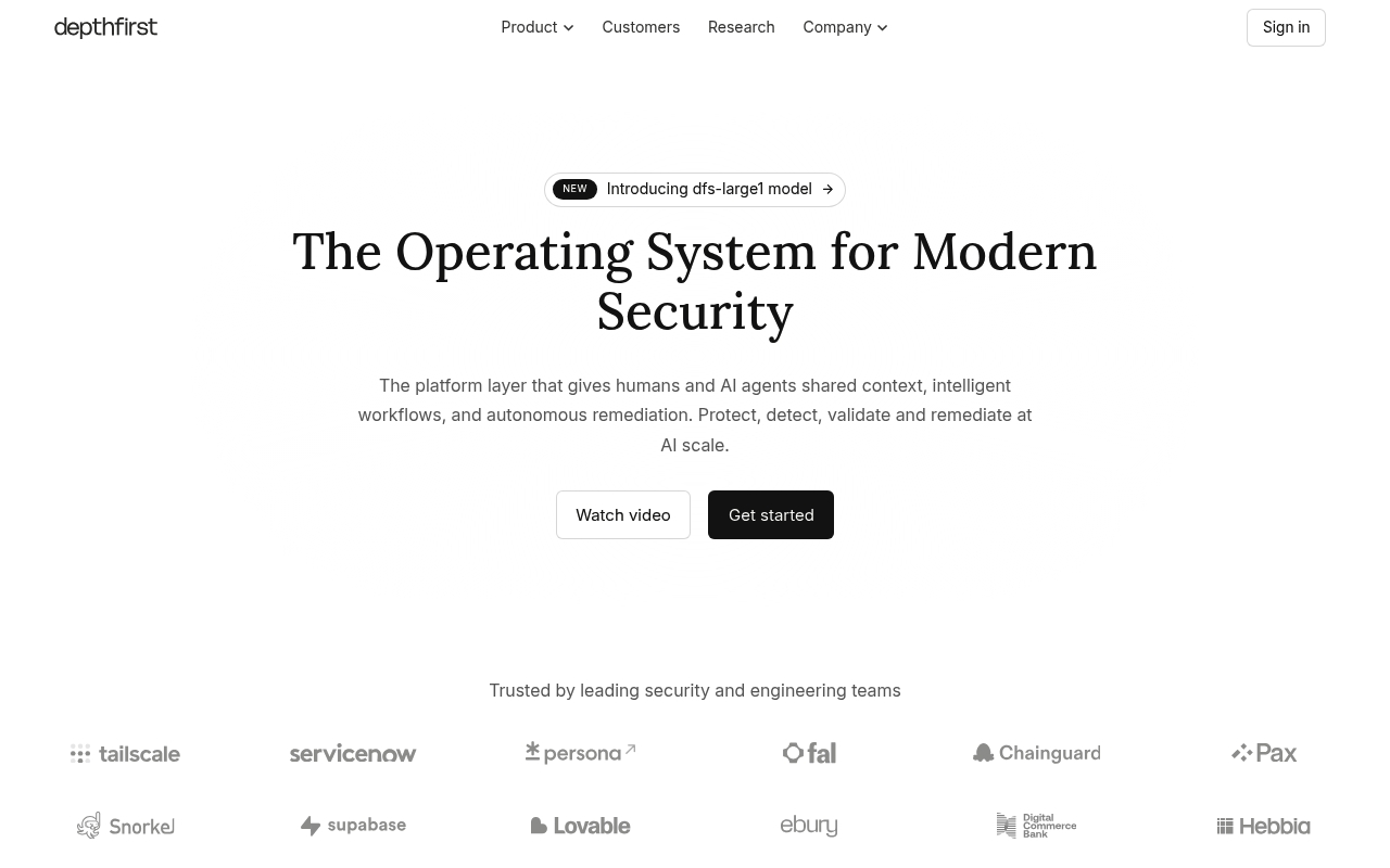 depthfirst website