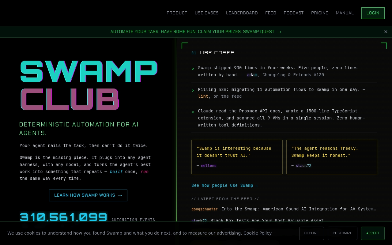 Swamp Club website