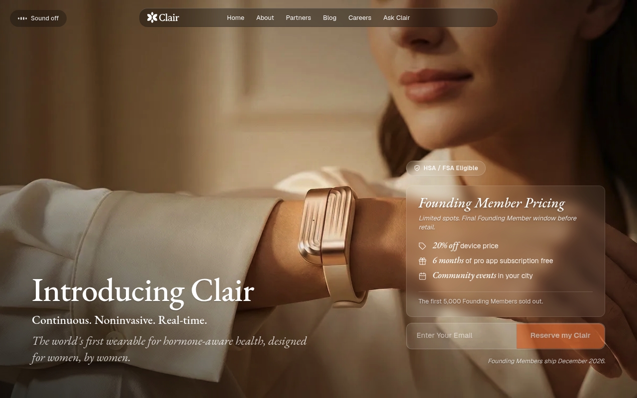 Clair Health website