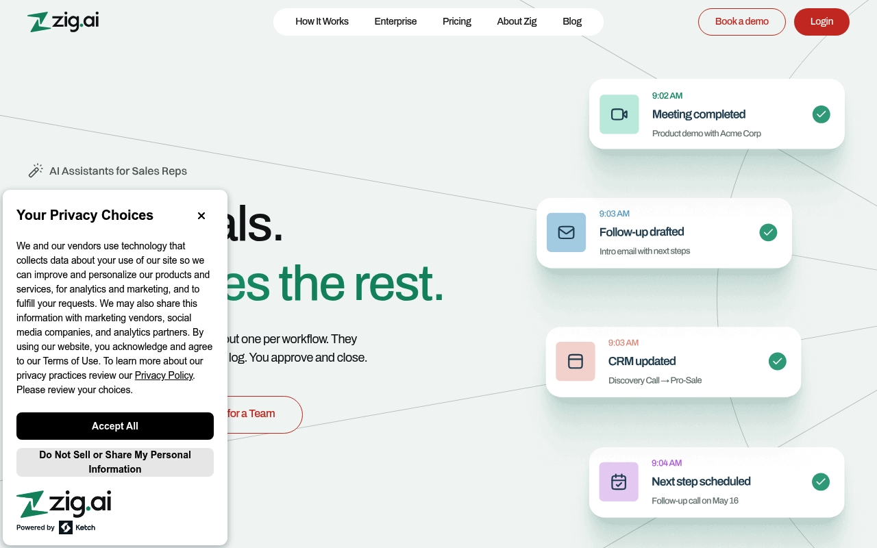 Zig.ai website