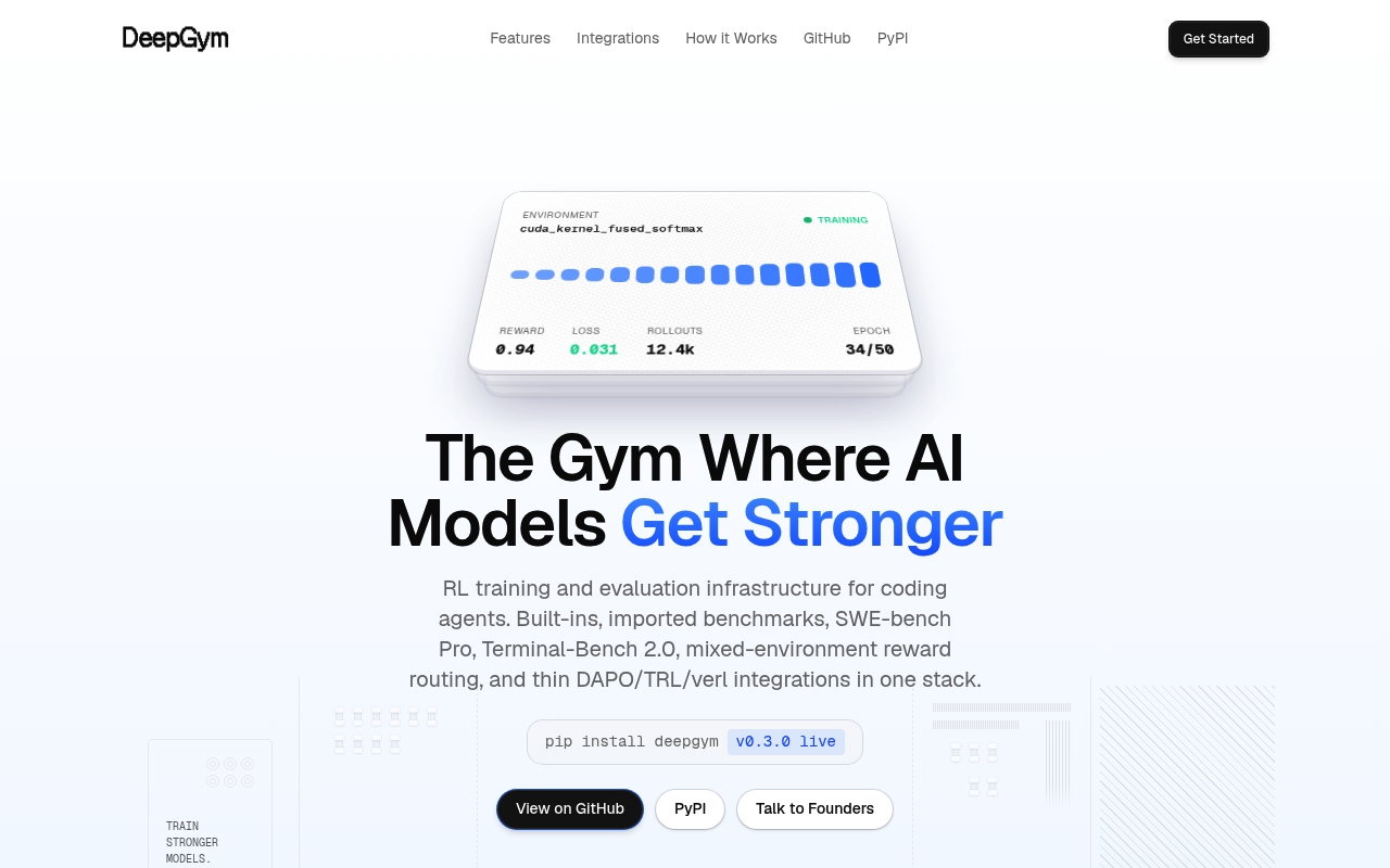 Deepgym website