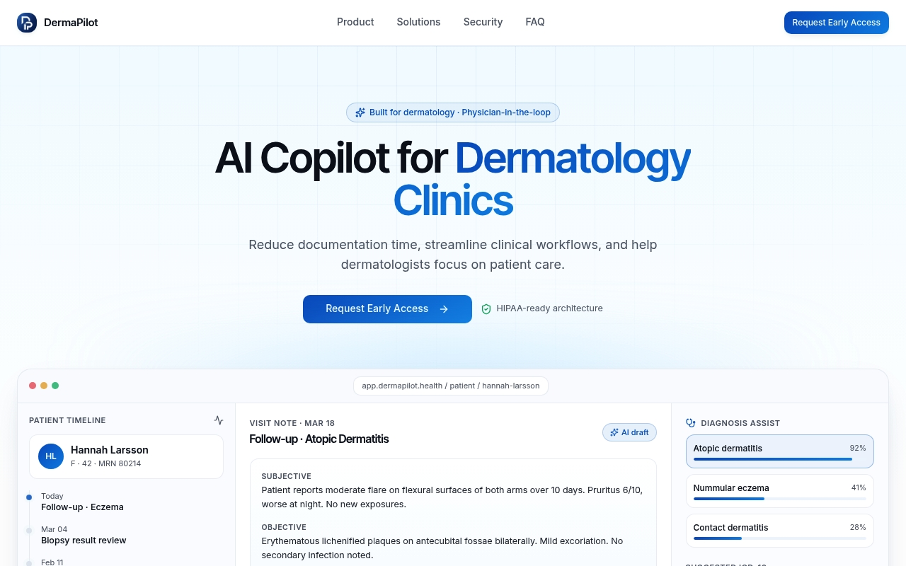DermaPilot website