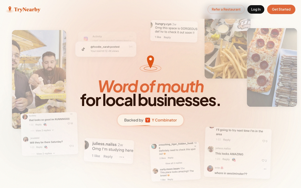 TryNearby website