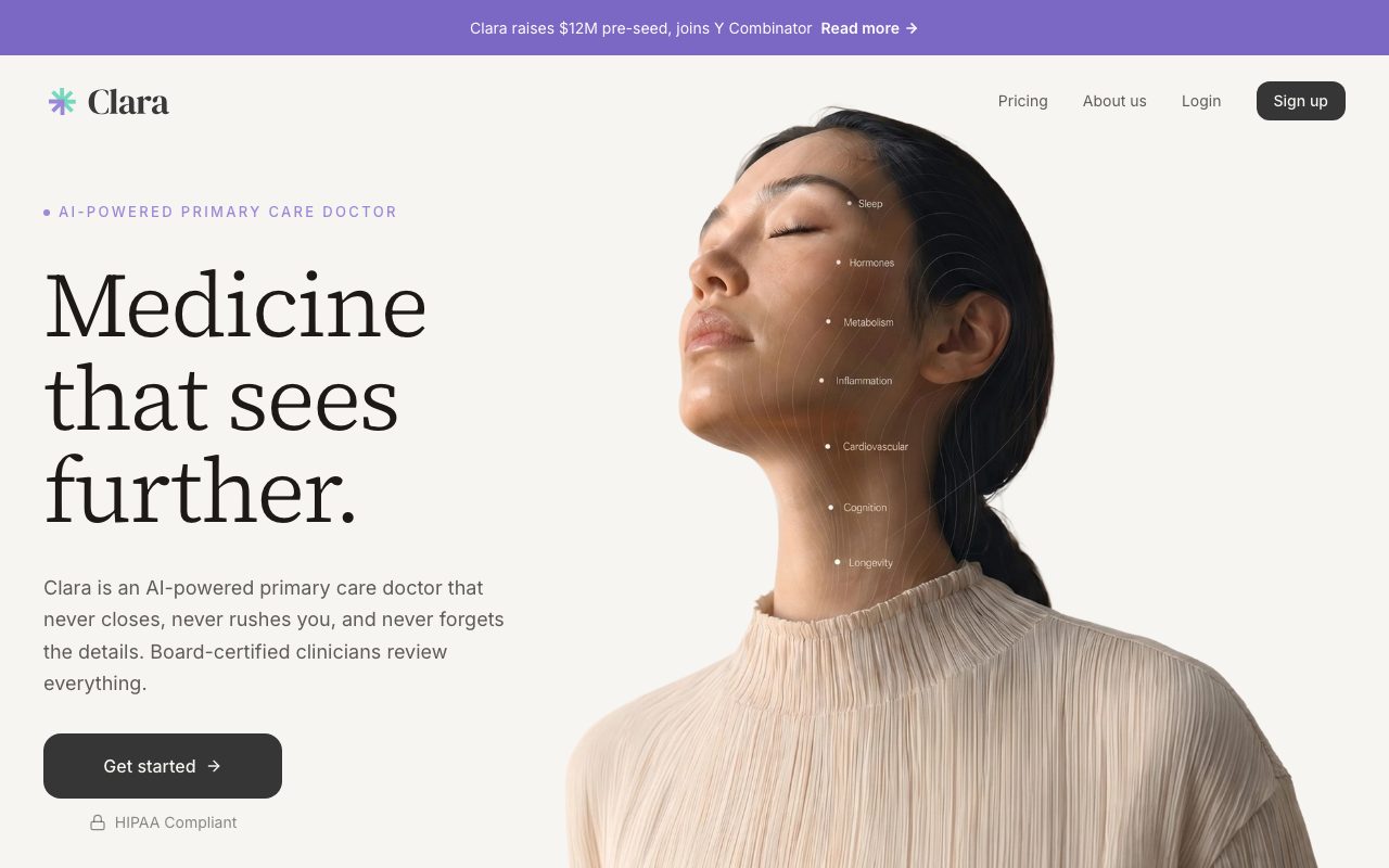 Clara website