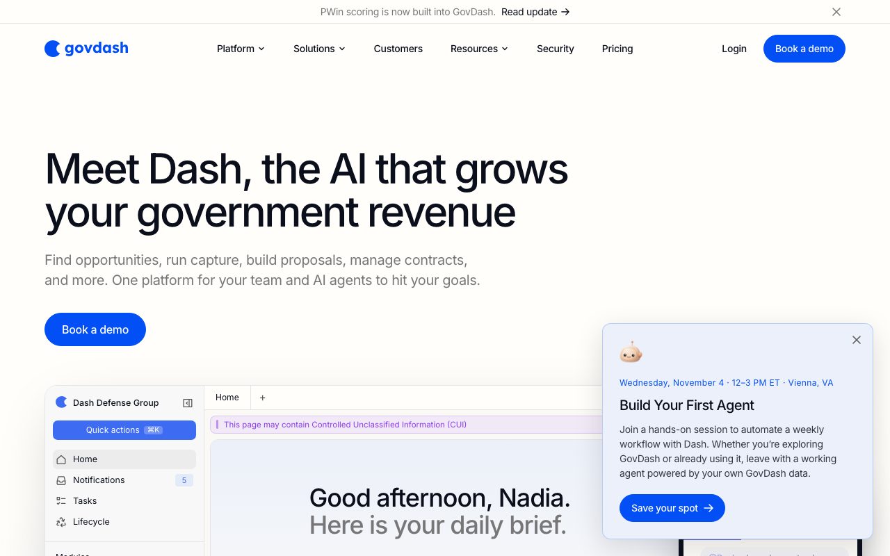 GovDash website