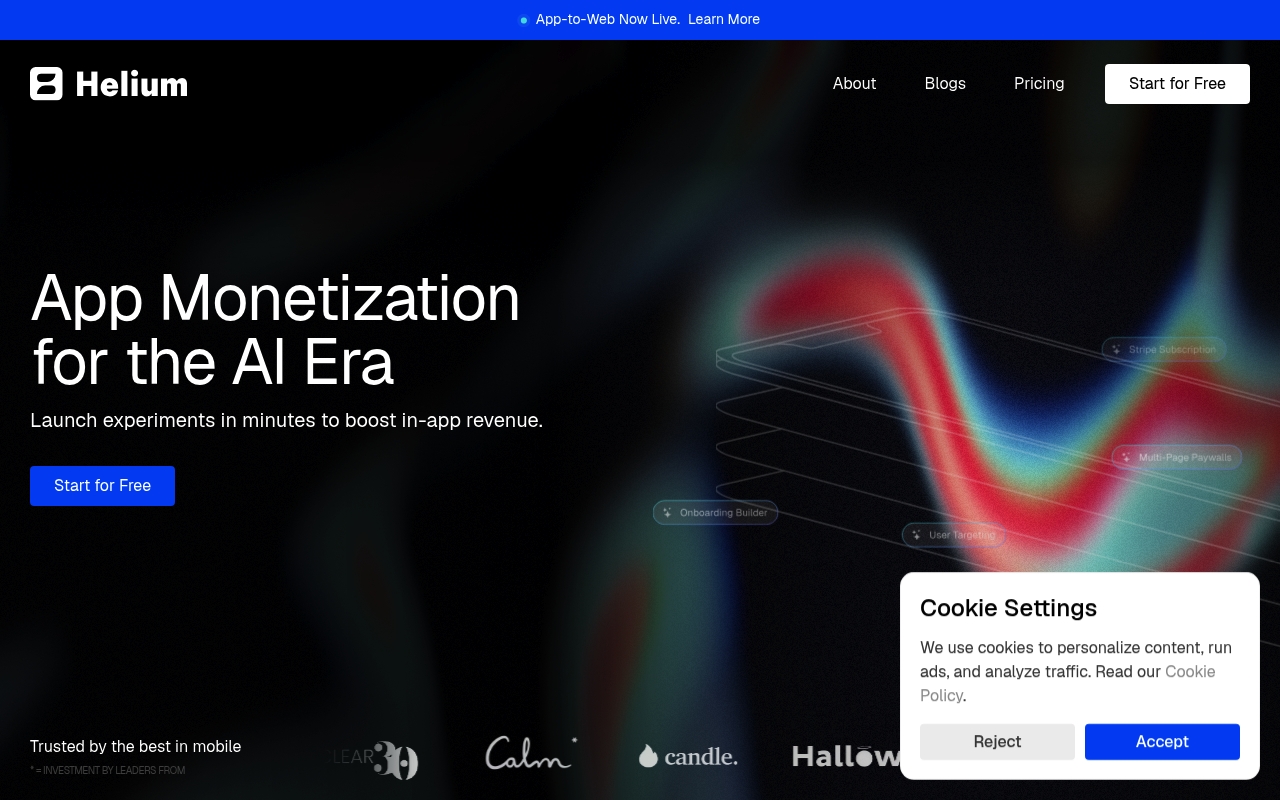 Helium website