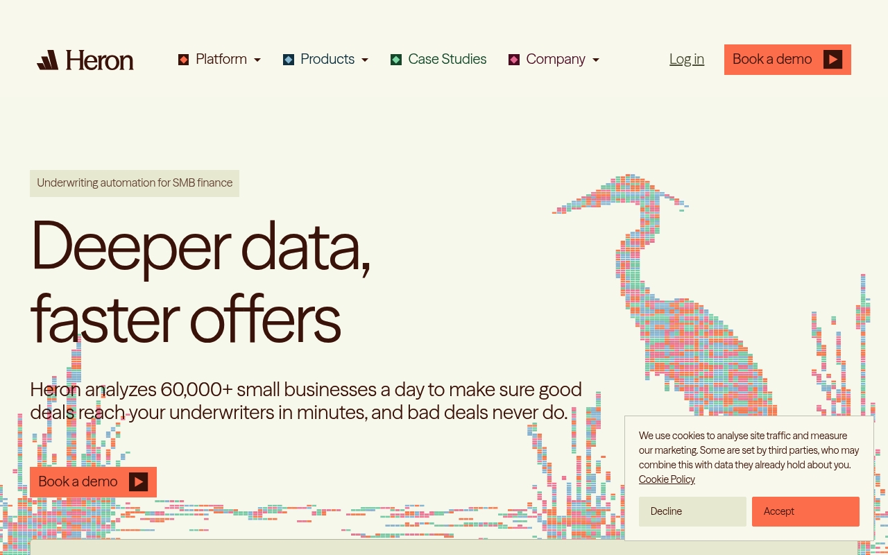 Heron Data website
