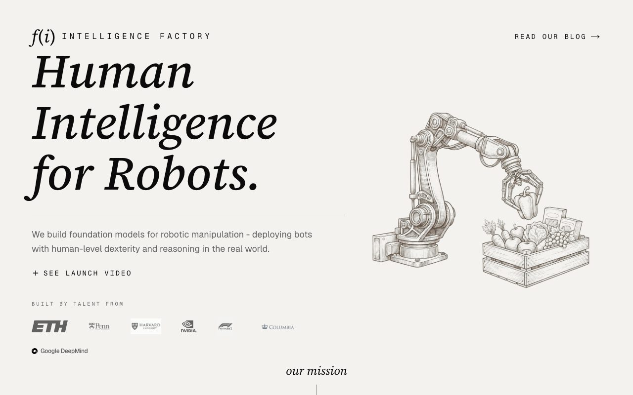 Intelligence Factory website