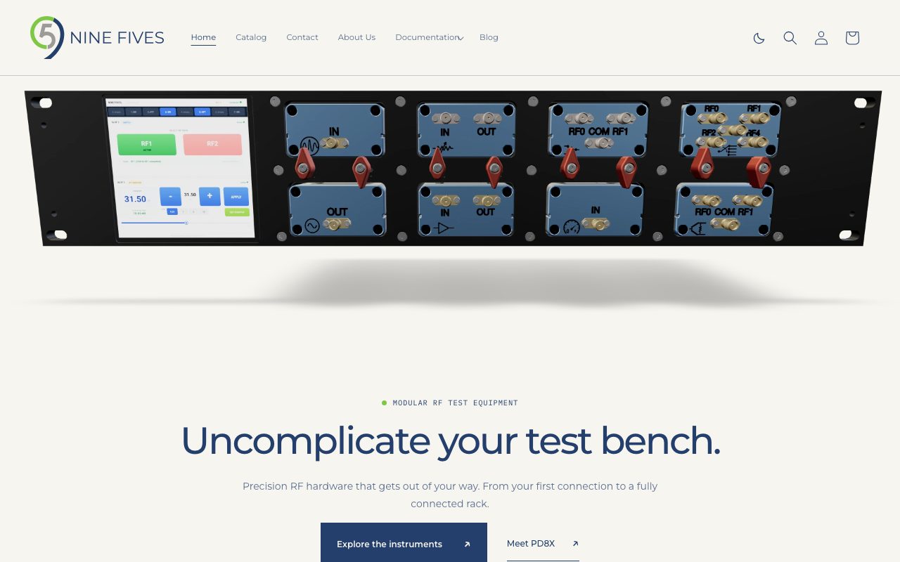 Nine Fives website