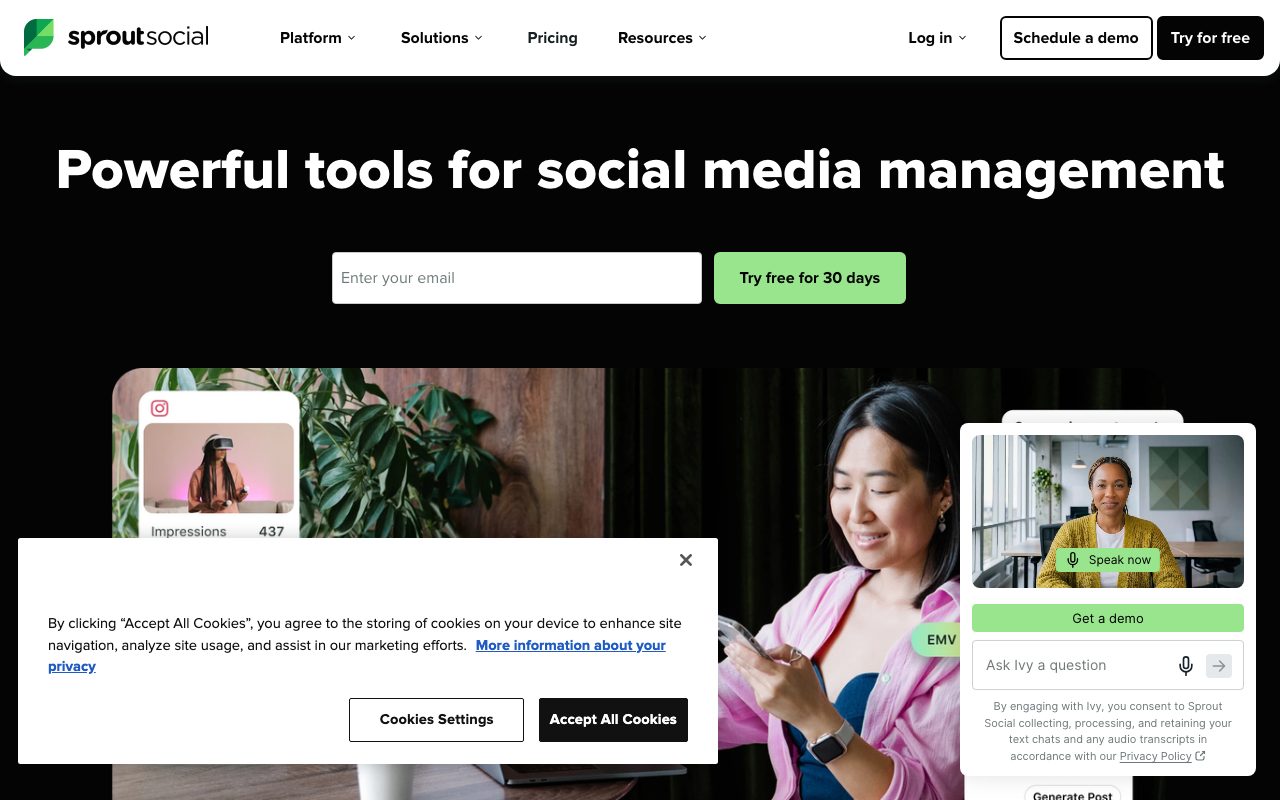 Sprout Social website