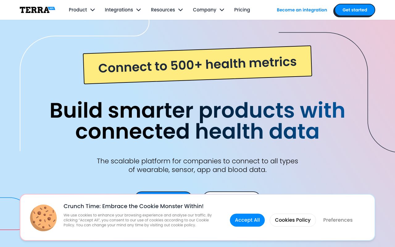 Terra API website