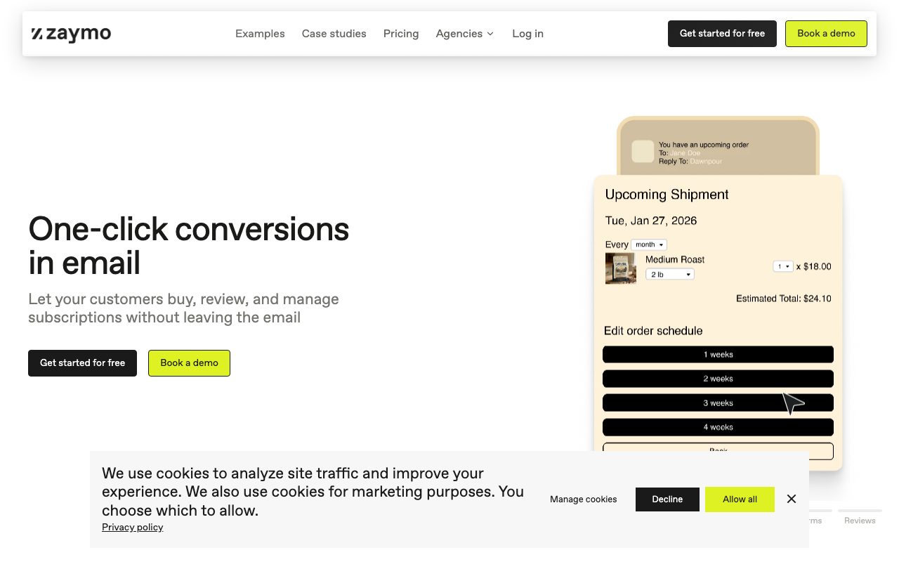 Zaymo website