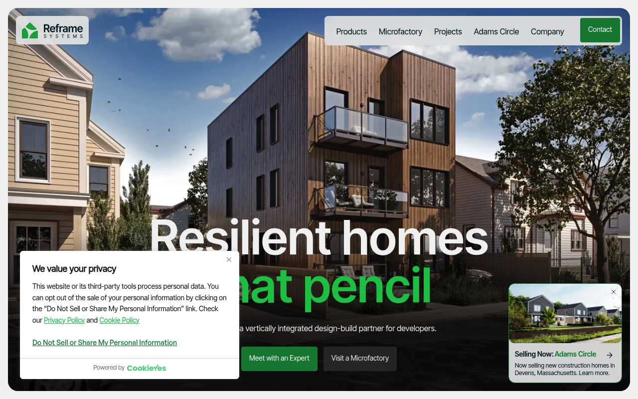 Reframe Systems website