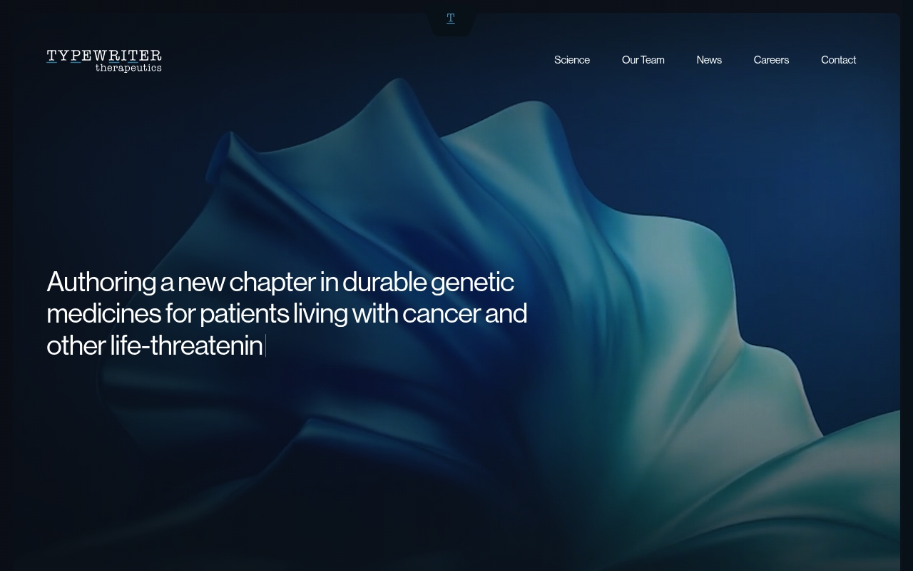 Typewriter Therapeutics website