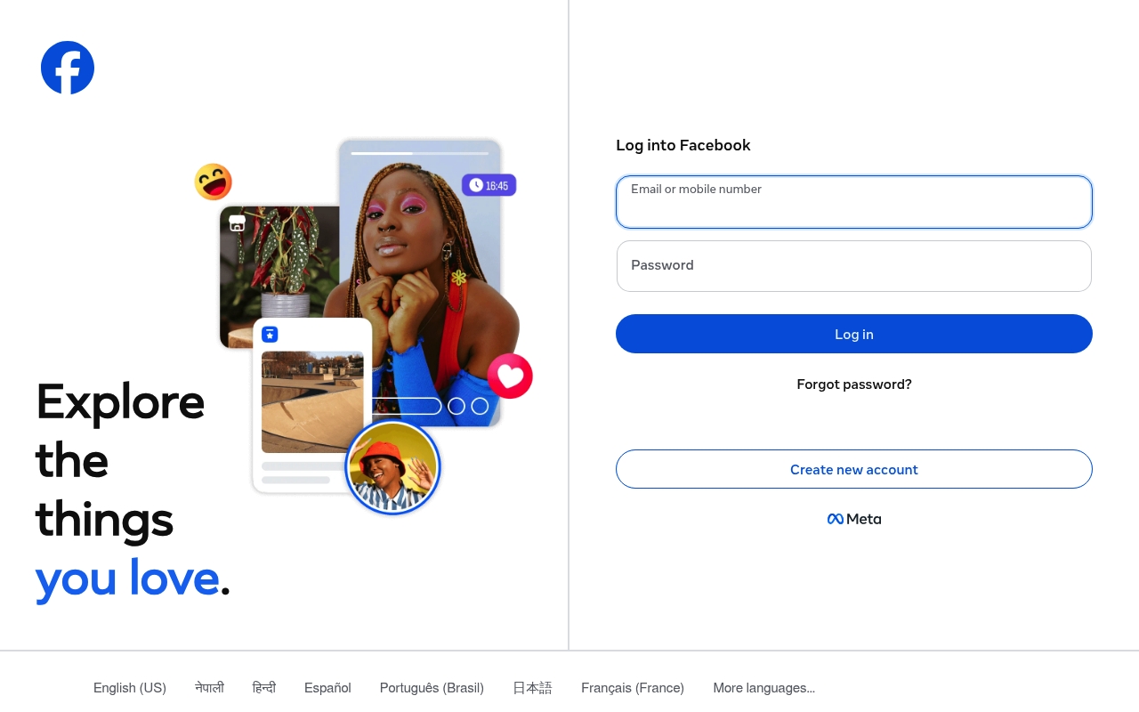Facebook website