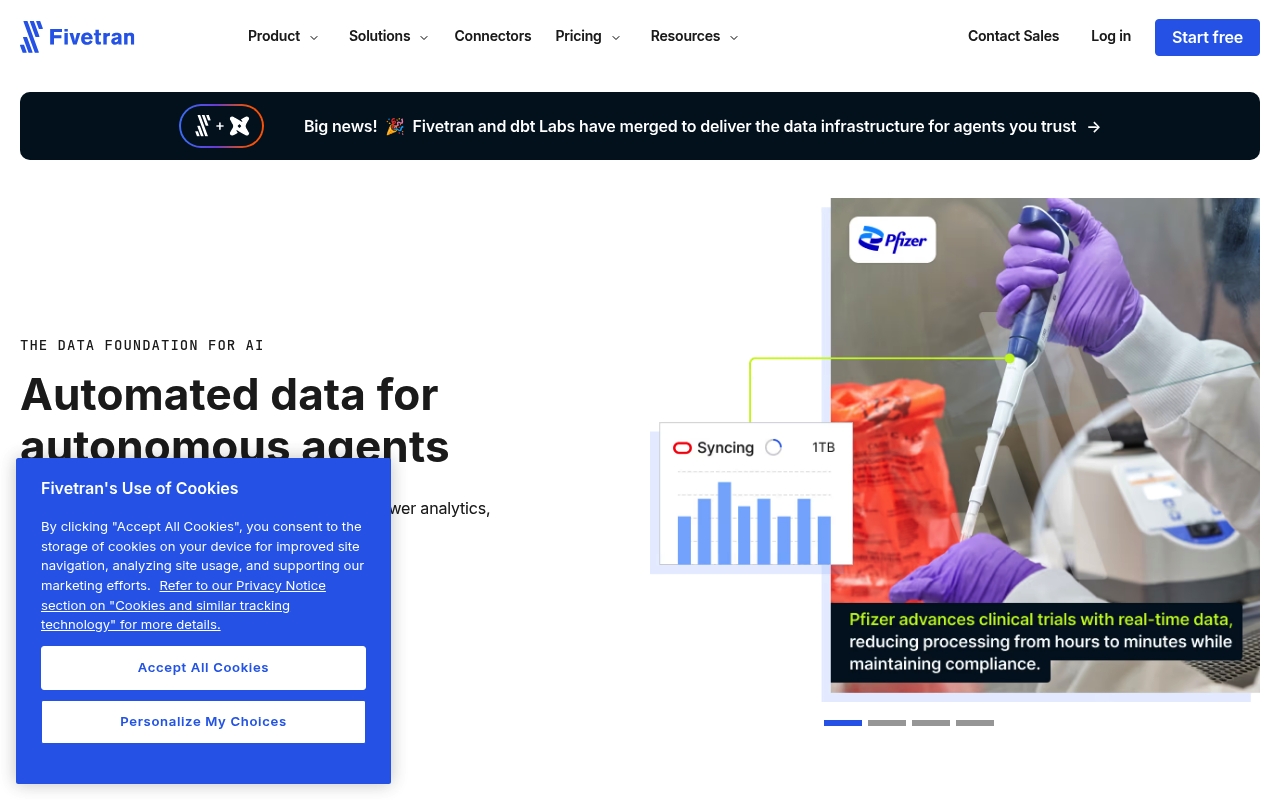 Fivetran website